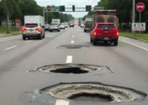 buracos na ponte verde