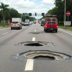buracos na ponte verde